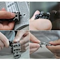 Miniatyrbilde 3 av 4: Multiverktøy Armbånd, Rustfritt Stål Armbånd, Bærbar Utendørs Overlevelses Nød Armbånd Sui