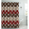 Miniatyrbild 2 av 4: Texturerad Duschdraperi Set, Set med 1 Duschdraperi & 12 Metallkrokar, Rostbeständig, 100% Polyester, Maskintvättbar, Mått 70” X 72”, Espresso Espresso