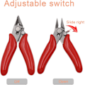 Miniatyrbillede 5 af 5: Wire Cutter, Flush Cutter, Sideafbider, Snipe Diagonal Tang Kabelbinderklipper med Ergonomisk Anti-Slip Håndtag til Spolefremstilling (3,5in)