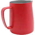 Miniatyrbillede 2 af 3: Rustfri stål mælkekande til opskumning, mælkeskummer kop, egnet til kaffe, latte og mælkeskumning 600ml rød