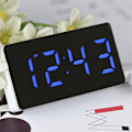 Miniatyrbild 5 av 5: Väckarklocka LED Spegel Digital Väckarklocka Snooze Bordsklocka Väckning Tyst Kalender Dimbar Elektronisk Skrivbordsklocka Heminredningsklocka