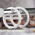 Miniatyrbillede 5 af 5: Top-Spring 12 Pakker Bruseforhængsringe Plastikgardin O-ringe Krog Hængende Badeforhængsloop Klips Glide Badeværelse Brusevindue Stang, hvid