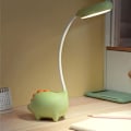 Miniatyrbild 2 av 5: Dinosaurie Flexibel USB Touch Skrivbordslampa, Flexibel Hals LED Skrivbordslampa Justerbar Ljusstyrka för Kontor Studier Läsning, Grön
