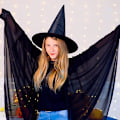 Miniatyrbillede 2 af 4: 10 stk. Heksehat Sort Halloween Fest Hat Kostume Tilbehør Udklædning