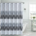 Miniatyrbild 2 av 4: Texturerad Duschdraperi Set, Set med 1 Duschdraperi & 12 Metallkrokar, Rostbeständig, 100% Polyester, Maskintvättbar, Mått 70” X 72”, Grå Grey