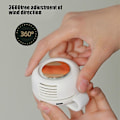 Miniatyrbillede 4 af 5: Bærbar Clip Køleventilator USB Genopladelig Mini Clip Ventilator Hals Talje Ventilator Justerbar Luftkøleventilator White