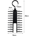 Pikkukuva 5 / 5: Solmioteline Cross Tie Hanger, Järjestäjä Huivit Koukku, Pidike 360 asteen pyörityksellä, Pitää turvallisesti jopa 20 solmiota vaatekaapissa
