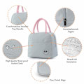 Miniatyrbillede 2 af 5: Frokosttaske Isolerede Frokosttasker til Kvinder, Frokost Køletaske Voksne Vandafvisende Termisk Lækagesikker Frokost Organizer til Børn Mænd Arbejde Picnic (Grå)