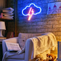 Miniatyrbild 4 av 5: Neonskylt, Akrylmoln Blixt Led Neonskylt Vägglampa Led Väggdekor, Lysande Akryl Neonskylt för Sovrum, Barnrum, Bar, Fest, Jul