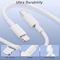 Miniatyrbilde 4 av 6: 20W USB C Hurtiglader, Hurtigladeplugg og 2M USB C til Lightning Ladekabel, Egnet for iPhone 13, 14, 15, 13Pro, 14Pro, 15Pro