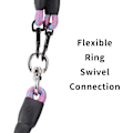 Miniatyrbilde 3 av 5: Nylon Hundebånd Separator med Mykt Håndtak, Flokefritt Dobbelbånd for 2 Hunder Gåtrening, for Hundegåing og Treningsutstyr (Rosa)