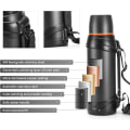 Miniatyrbild 4 av 5: 2,5L Rostfri Isolerad Reseflaska med BPA-fri Mugg - Stor Vakuumflaska Black