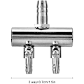 Miniatyrbilde 5 av 5: Luftfordeler for akvarium i rustfritt stål, luftkontrollventil for akvarium, oksygendistributør for akvarium, tilbehør til luftpumpe (2-veis)
