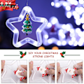 Miniatyrbild 3 av 5: Julgransbelysning för fönster, 3 m julstjärne-gardinlampor USB Xmas ljusslingor Nyhet fönster vinterdekorationer för sovrum inomhus hem, kall vit Cool White