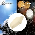 Miniatyrbillede 3 af 4: Sammenfoldelig rejse paraply, lille kompakt paraply til sol og regn vindafvisende UV paraply med lynlås etui til kvinder piger Beige