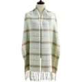 Miniatyrbild 5 av 6: Dam Vinter Tartan Scarf, Lång Vinterscarf, Mjuka Varma Scarfar, Tofssjal, Lång Stola, Julklapp Light Green