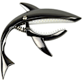 Miniatyrbilde 3 av 5: Shark Capo, Tone Clip i sinklegering for akustisk, folk-, elektrisk gitar og ukulele (svart)