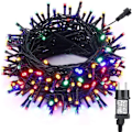 Miniatyrbild 1 av 4: ODIPIE 33M 300 LED Multicolor Utomhus Julgirlang 8 Lägen Vattentät för Julgranar