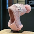 Pikkukuva 4 / 5: Hattu- ja huivisetti, Talvihattusetti, Naisten huivi- ja hattusetti, Naisten huivi, Hattu- ja maskisetti, Joululahja Pink