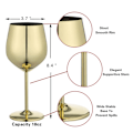 Miniatyrbillede 2 af 5: Guld Vinglas Sæt af 4, 550ml Ubrækkelig Guld Goblet, Rustfrit Stål Vinglas, Unik og Bærbar Metal Vinglas Gold