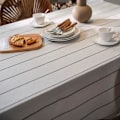Miniatyrbilde 4 av 4: Bomulls Lin Farmhouse Duk Stripet Jute Bordduk Myk Vaskbar Bordplate 140cm×180cm (4-6 Seter)