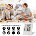 Miniatyrbillede 3 af 5: Digital Rumtermometer, Indendørs Hygrometer Nøjagtig Termometer Luftfugtighedsmåler med Temperatur- og Luftfugtighedssensor og Ansigts-ikon Komfortindikator