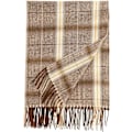 Miniatyrbild 6 av 6: Dam Vinter Tartan Scarf, Lång Vinterscarf, Mjuka Varma Scarfar, Tofssjal, Lång Stola, Julklapp Coffee