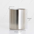 Miniatyrbillede 2 af 3: Cylinderformet penholder i rustfrit stål, sølvfarvet skrivebordsorganisator, kopholder, multifunktionel penneholder, blomstervase Rose Gold