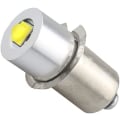 Miniatyrbillede 3 af 5: Page 13.5S High Power LED Pære, Erstatningslommelygte, DC 3V 6V 12V, 3W 230lm, 2 STK (P13.5s, Varm Hvid)