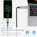 Pikkukuva 3 / 5: USB-sovitin, USB C naaras - USB 3.0 uros -sovitin, 10 Gbps 3A USB 3.1 Type C - USB A -laturiliitin, yhteensopiva iPad Pro 2021:n ja MacBook Pro 2021:n kanssa