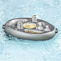 Miniatyrbild 3 av 5: Uppblåsbar dryckeshållare för pool, flytande med 8 hål, uppblåsbar dryckeshållare, flytande bricka för pool & spa för fest, pool, party, strand