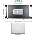 Miniatyrbillede 2 af 5: Foldbart Laptop Stativ Skrivebord Justerbart Laptop Stativ Til Seng Foldbart Laptop Bord Bærbart Med Køleventilator Sofa Sofa Bakke Til Tablet Laptop MacBook