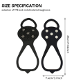 Miniatyrbilde 2 av 5: 2 Par Isgrips, Snøgrips med God Elasticitet, Brodder til Sko med 5 Anti-Skli Pigger, Sklisikre Grips Pigger for Gåing, Arbeid, Fiske