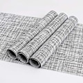 Pikkukuva 5 / 5: PVC-tabletti, liukumaton, lämmönkestävä, pestävä vinyyli, harmaa, 4 kpl White,Black