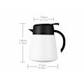Miniatyrbillede 5 af 5: 800 ml 304 18/10 Termokande i rustfrit stål/Dobbeltvægget vakuumisoleret kaffekande med trykknap, 12+ timers varm- og koldholdning