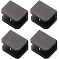 Miniatyrbillede 1 af 3: Pakke med 4 glasklemmer, glasbeslag uden boring, hyldebærer clip support (til 10mm-12mm glas, sort)