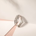 Miniatyrbild 3 av 5: Ångestring för Kvinnor, Fidgetring i Sterling Silver, Justerbara Pärlringar Ångestlindringsringar, Stressreducerande Spinnerringar för Män Kvinnor