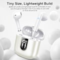 Pikkukuva 4 / 6: Langattomat kuulokkeet, Bluetooth 5.3 -kuulokkeet 2023, stereo-nappikuulokkeet ENC-mikrofonilla, langattomat in-ear-kuulokkeet kahdella LED-näytöllä White