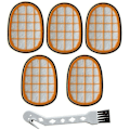 Miniatyrbilde 1 av 4: CREA 5 stk. filtre for Philips Speedpro Max Fc6812 / 01 støvsuger