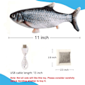 Miniatyrbild 5 av 5: Floppy Fish Kattleksak, 28 cm Interaktiva Kattmynta Leksaker för Katter, Plysch Simulerings Rörlig Fisk Kattleksak, Tvättbar, för Katter Kattungar att Bita, Tugga och Sparka