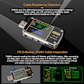 Pikkukuva 4 / 5: USB-testilaite, PD-liipaisinvolttimittari, USB 3.0 jännite- ja virtatesteri, DC 4-24V 6.5A USB C -yleismittari, PPS-latauskapasiteetin testilaite QC2.0 3.0 FNB48