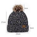 Miniatyrbillede 2 af 5: Beanies, Vinterhat til Kvinder med Kant, Varme Skihatte blue