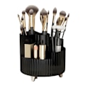 Miniatyrbillede 1 af 5: 360 Graders Makeup Organizer Spinnende Kosmetik Display Cases med 5 Rum Acryl Klar Rund Drejeskive Opbevaringsskuffe Counter Organizer Case,B B