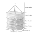 Miniatyrbillede 2 af 5: Tørrenet, Foldsammenlignet Mesh Tøj Sweater Flad Tørrestativ med Drejelig Krog, Tørrestativ, Husholdnings Anti-deformation Åndbar Sweaters Tørrebur