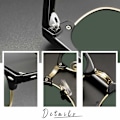 Miniatyrbillede 3 af 4: Semi-Rimless Polariserede Solbriller Herre - UV400 Beskyttelse Retro Halv Ramme Solbriller Unisex Polariserede Herre Dame Solbriller