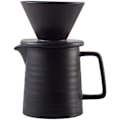 Pikkukuva 1 / 5: 500 ml:n kahvinkeittosetti, Premium keraaminen V60-suppilo ja karahvi, 1-2 kupin kotisuodatinkahvinkeitin (musta)