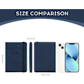 Miniatyrbillede 2 af 5: Pas Pas Etui i PU Læder RFID Blokering Pas Etui Rejsetaske Etui med Kortspor & Elastisk Strop Pas Etuier（Mørkeblå） dark blue