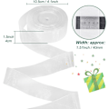 Miniatyrbild 3 av 6: Transparent band, 40 mm x 45 meter, dubbelsidig transparent chiffongband för presentinslagning, julbröllopsfestceremonidekorationer White