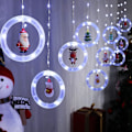 Miniatyrbilde 1 av 5: Julevindulys 3m x 0,65m LED-lyskjede Gardinlys med 8 moduser Juledekorasjon for innendørsfest Bryllup Soverom (Kald hvit) Cool White