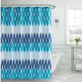 Miniatyrbild 2 av 4: Texturerad Duschdraperi Set, Set med 1 Duschdraperi & 12 Metallkrokar, Rostbeständig, 100% Polyester, Maskintvättbar, Mått 70” X 72”, Blå Blue